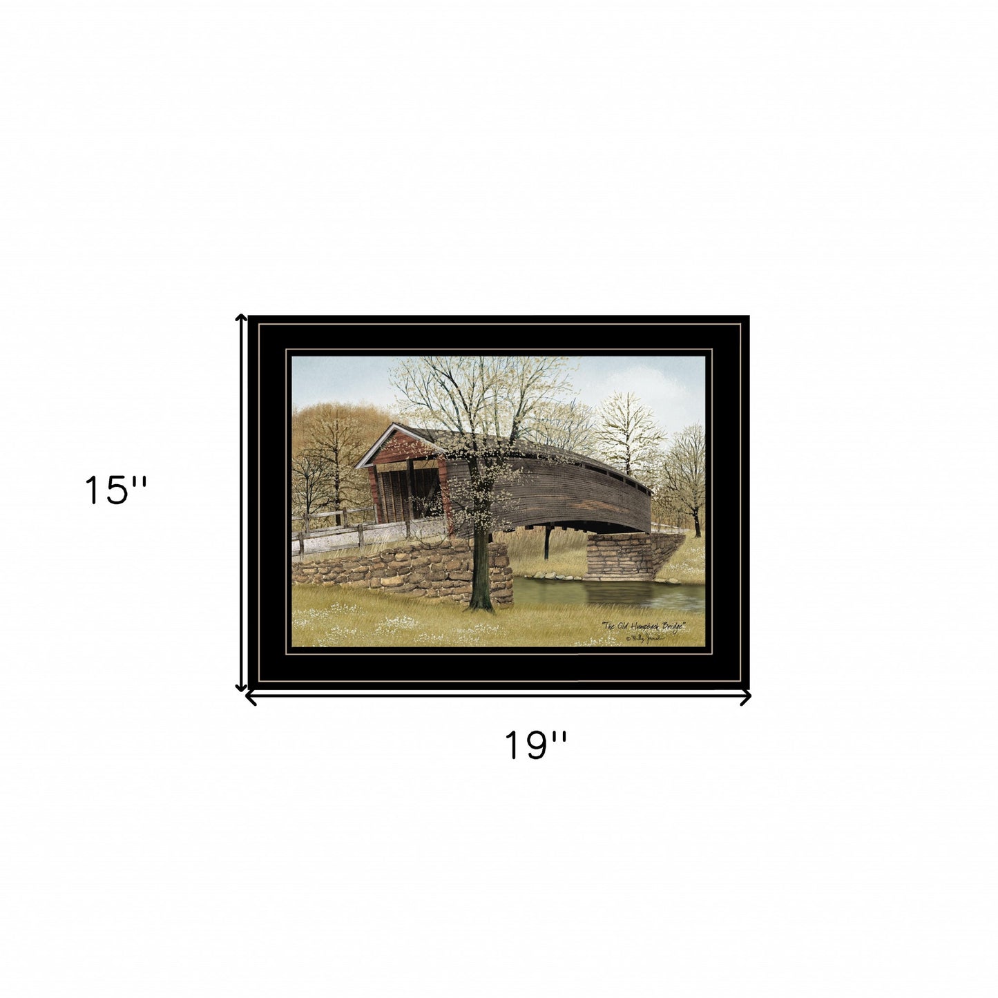 The Old Humpback Bridge 2 Black Framed Print Wall Art