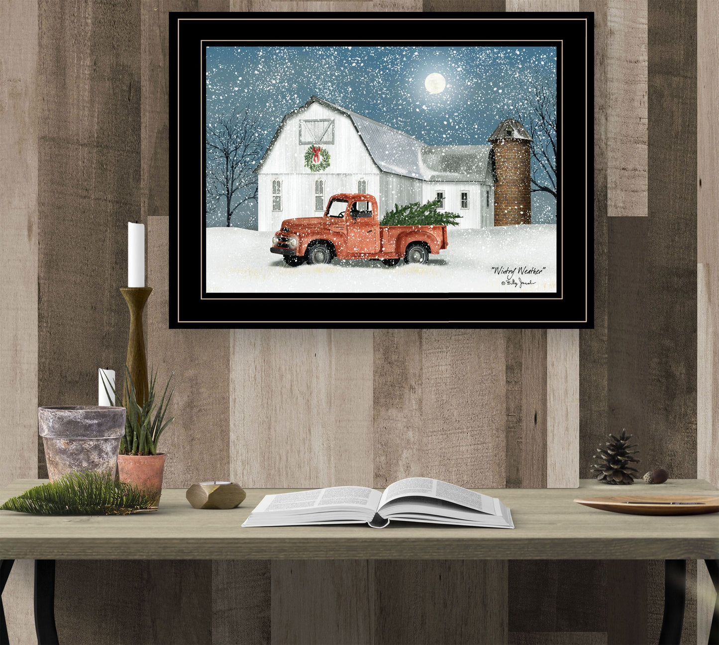 Wintry Weather 3 Black Framed Print Wall Art