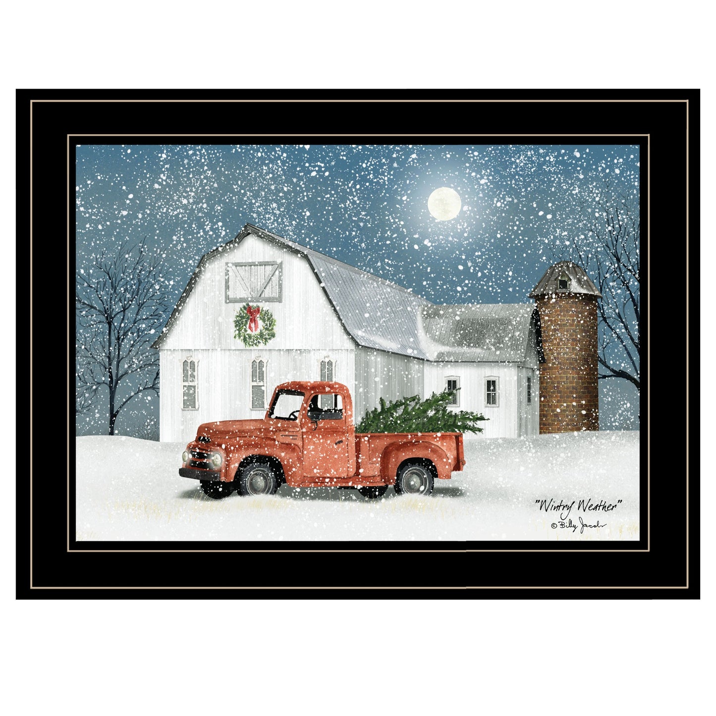 Wintry Weather 3 Black Framed Print Wall Art