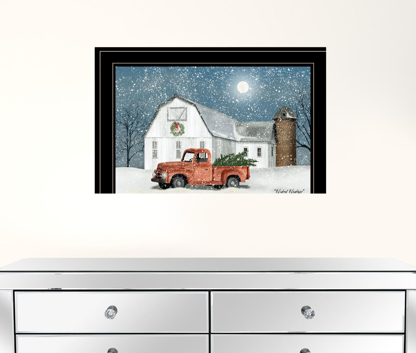 Wintry Weather 3 Black Framed Print Wall Art