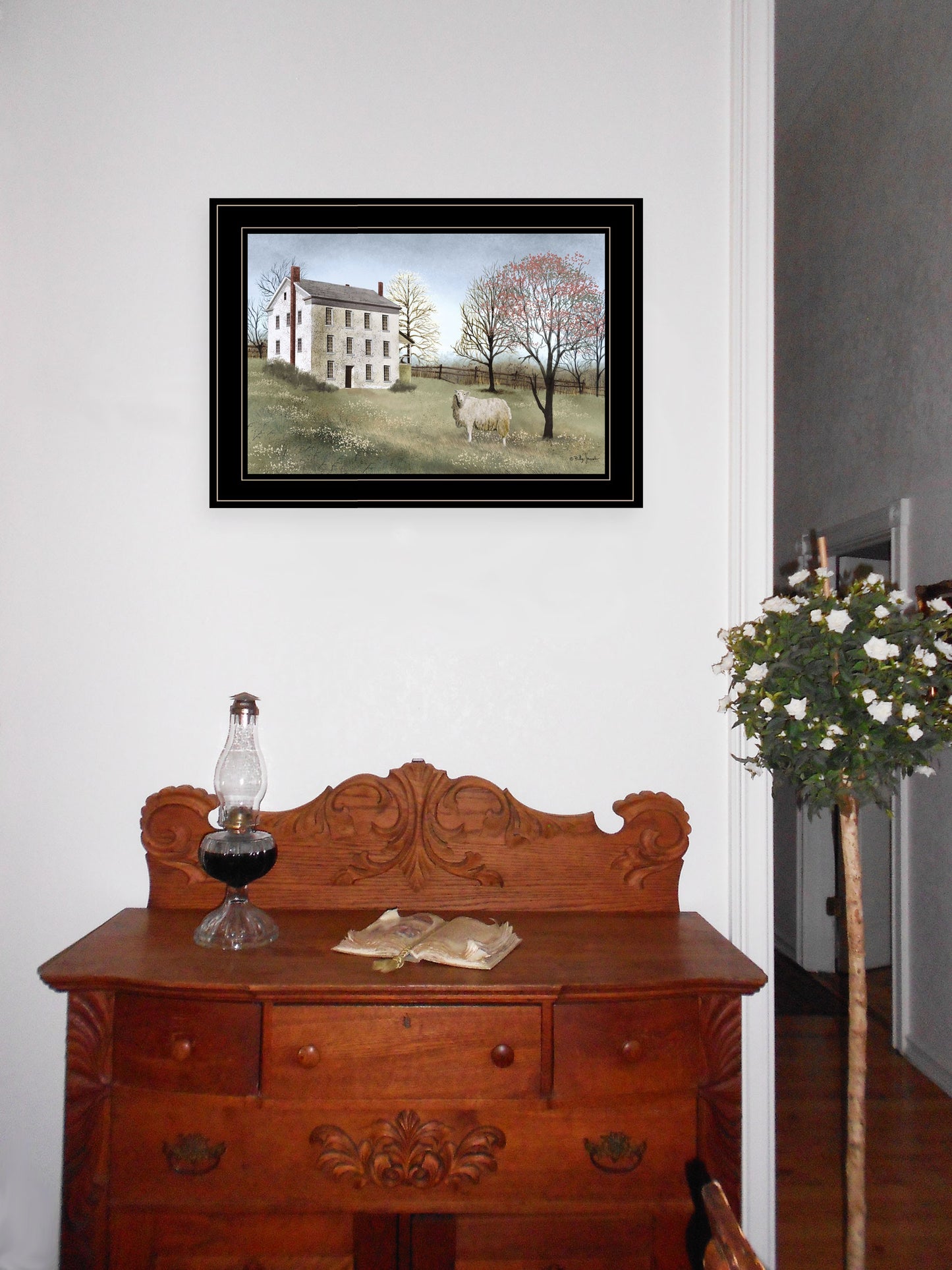 Spring At White House Farm 2 Black Framed Print Wall Art