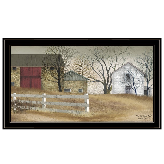 The Old Stone Barn 4 Black Framed Print Wall Art