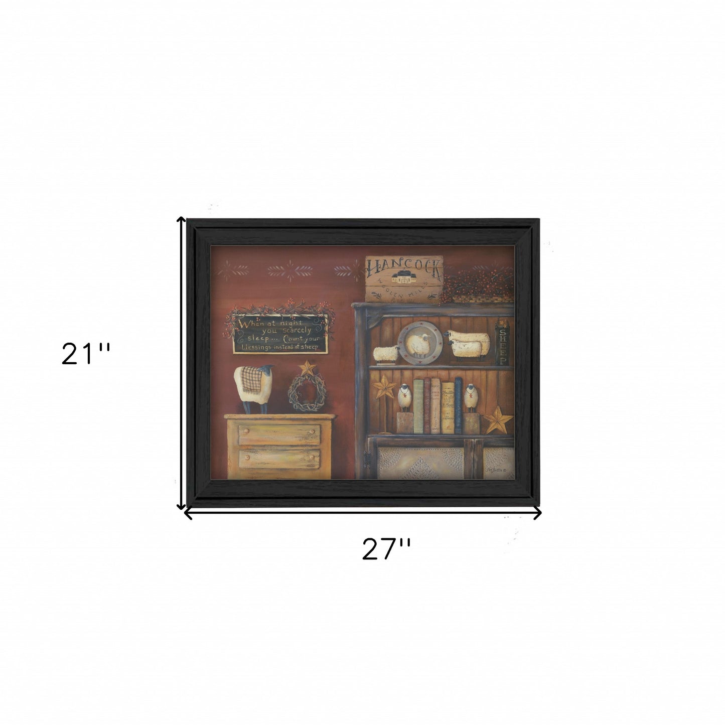 Count Your Blessings 3 Black Framed Print Wall Art