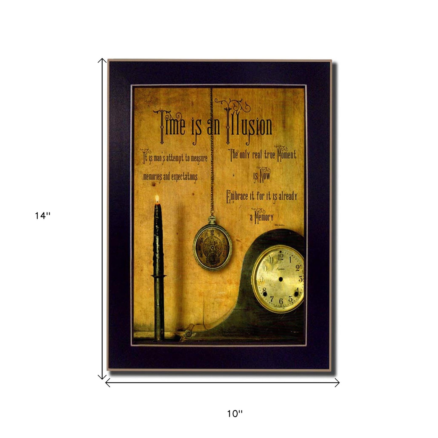 Time Is The Illusion Black Picture Frame Print Wall Art