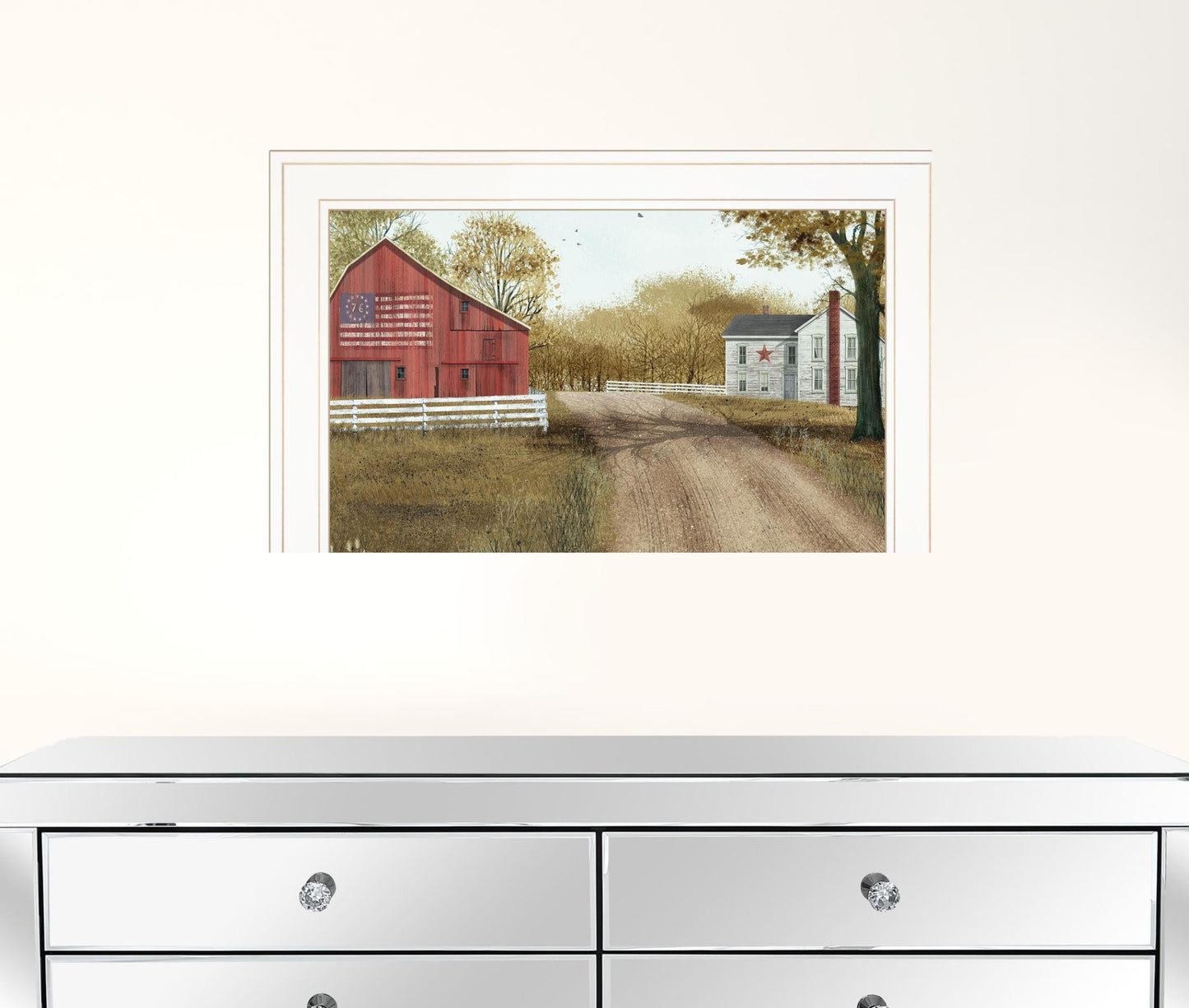 Summer In The Country 1 White Framed Print Wall Art