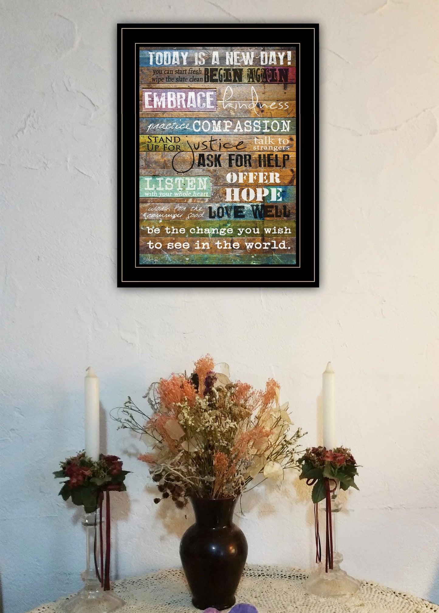 Today Is 2 Black Framed Print Wall Art