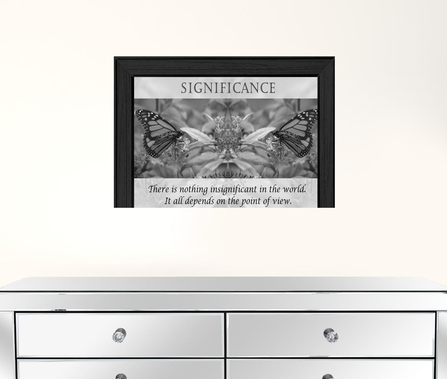 Significance 5 Black Framed Print Wall Art