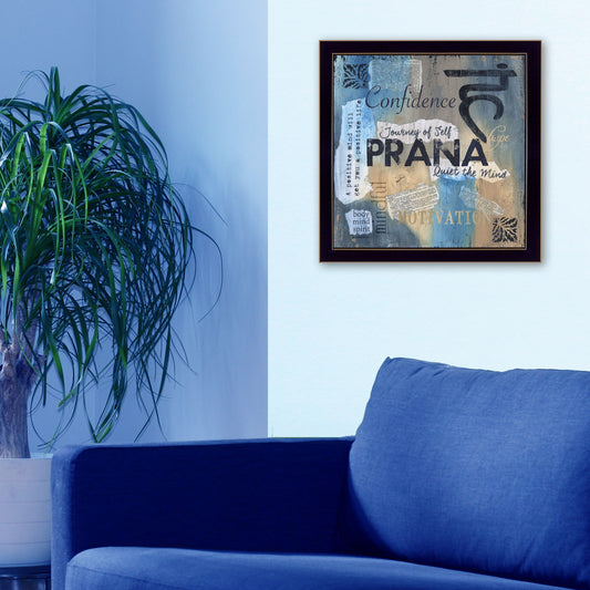 Yoga Series - Prana Black Framed Print Wall Art