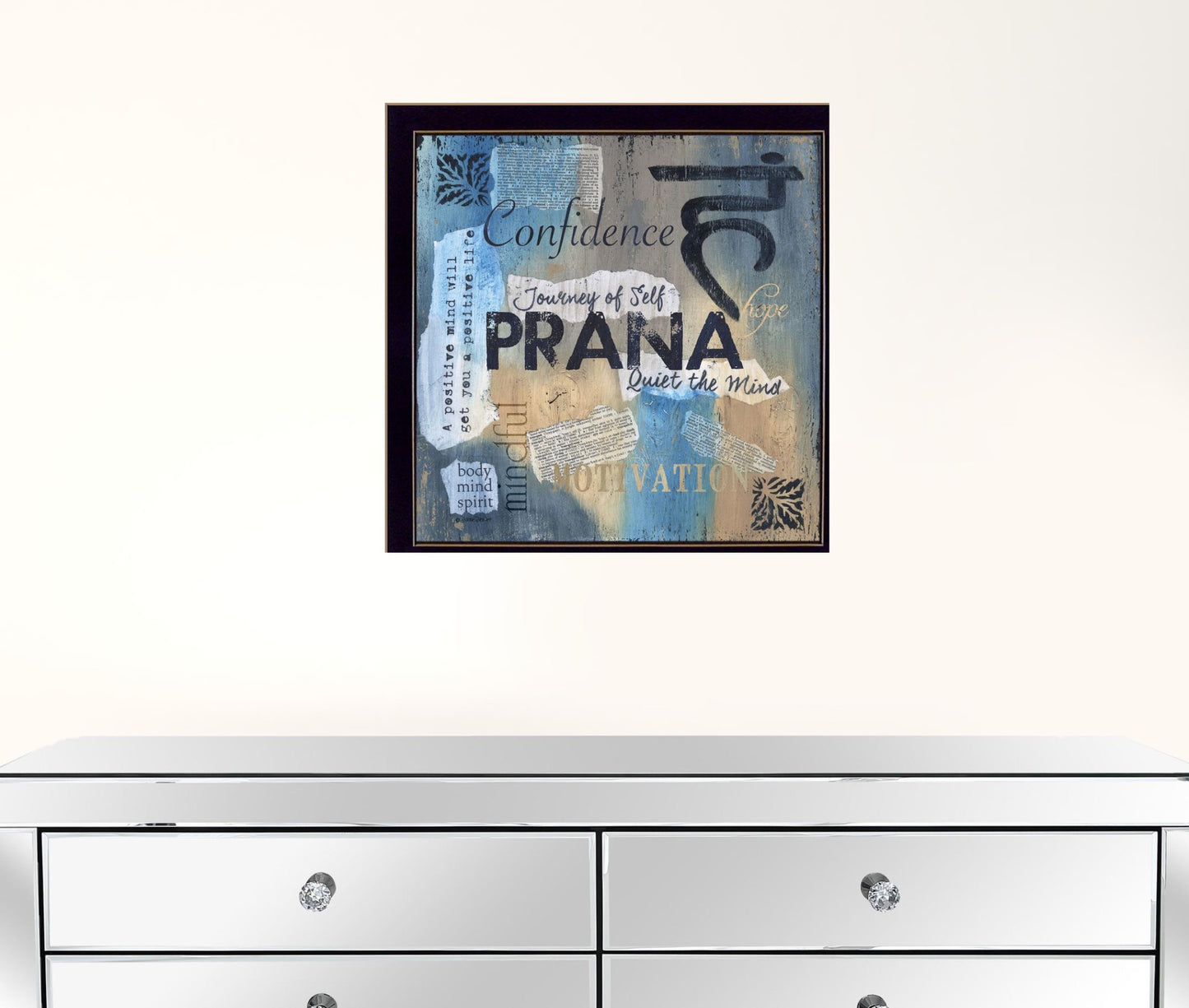 Yoga Series - Prana Black Framed Print Wall Art