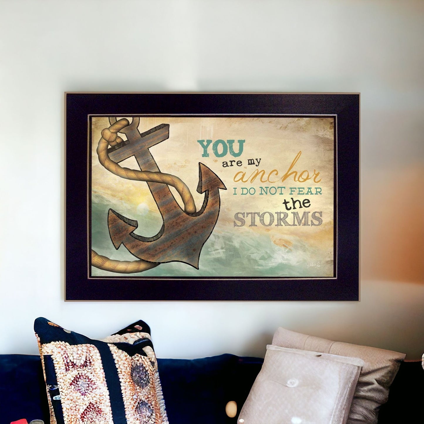 You Are My Anchor Black Framed Print Wall Art