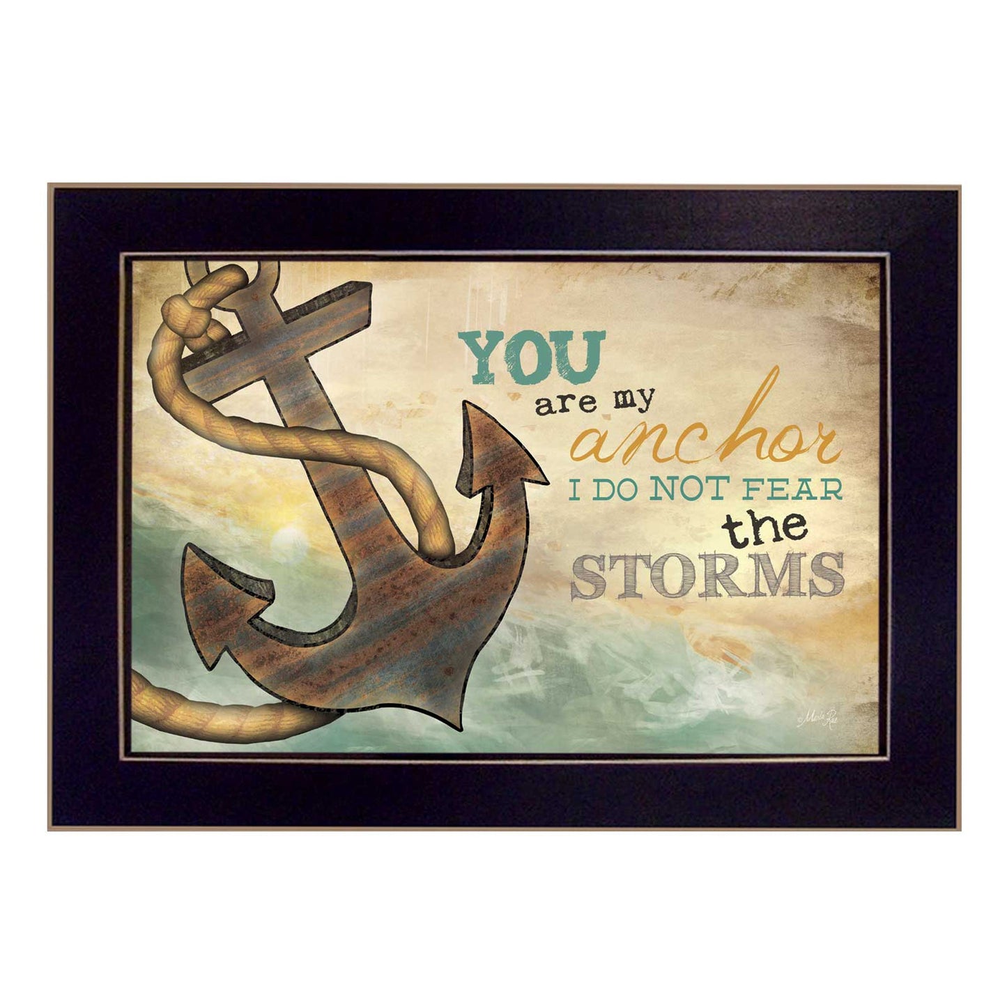 You Are My Anchor Black Framed Print Wall Art