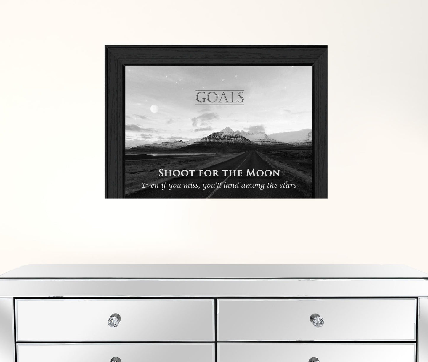 Goals 5 Black Framed Print Wall Art