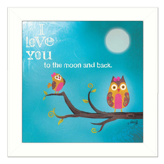 To The Moon II White Framed Print Wall Art