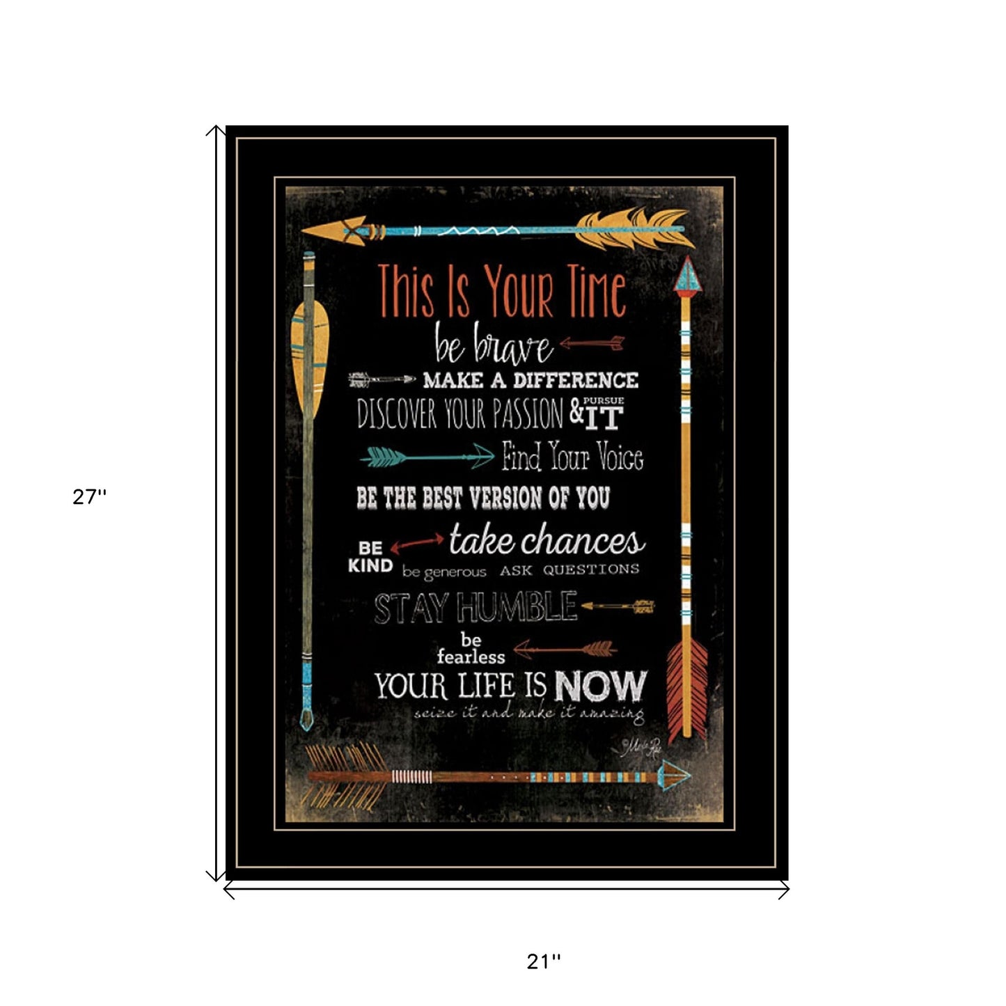 This Is Your Time 2 Black Framed Print Wall Art