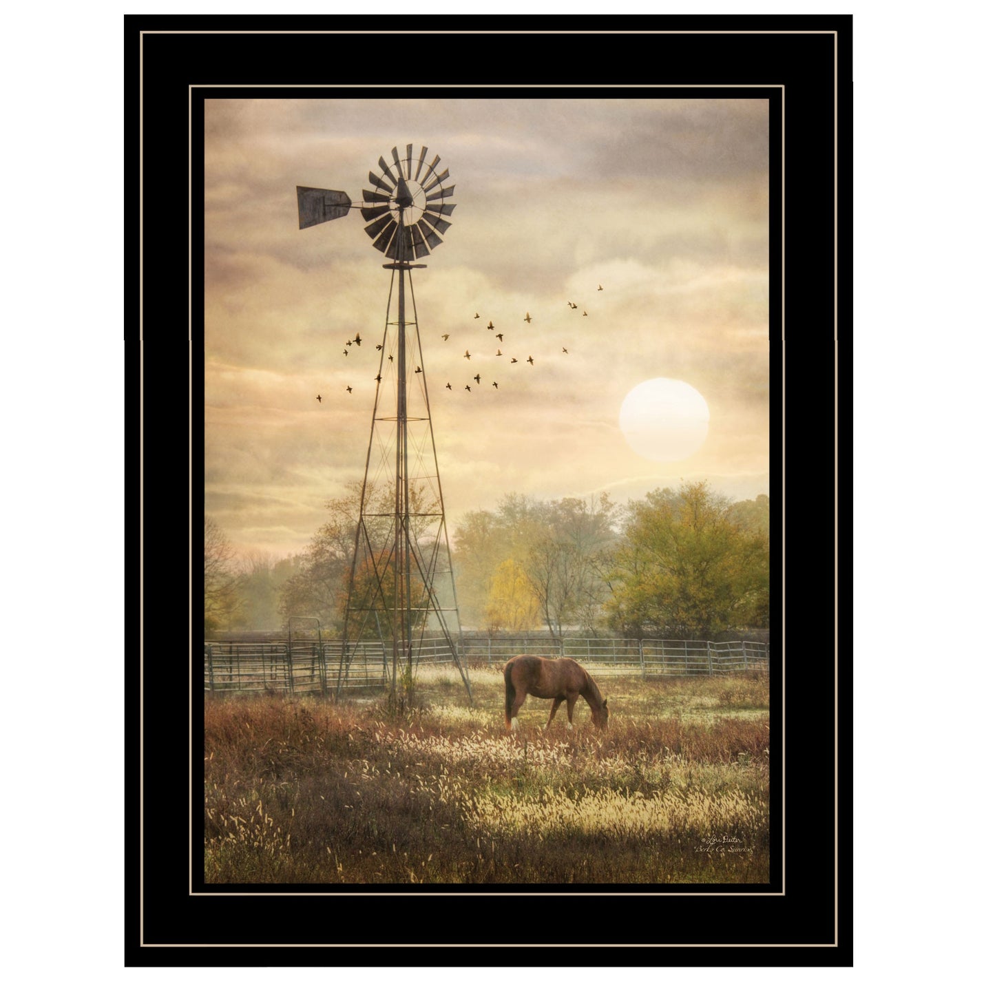 Berks Co. Sunrise Black Framed Print Wall Art