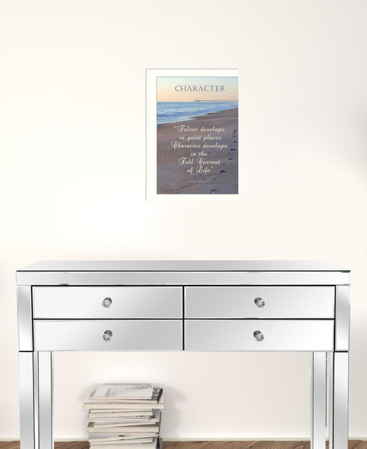 Character 4 White Framed Print Wall Art