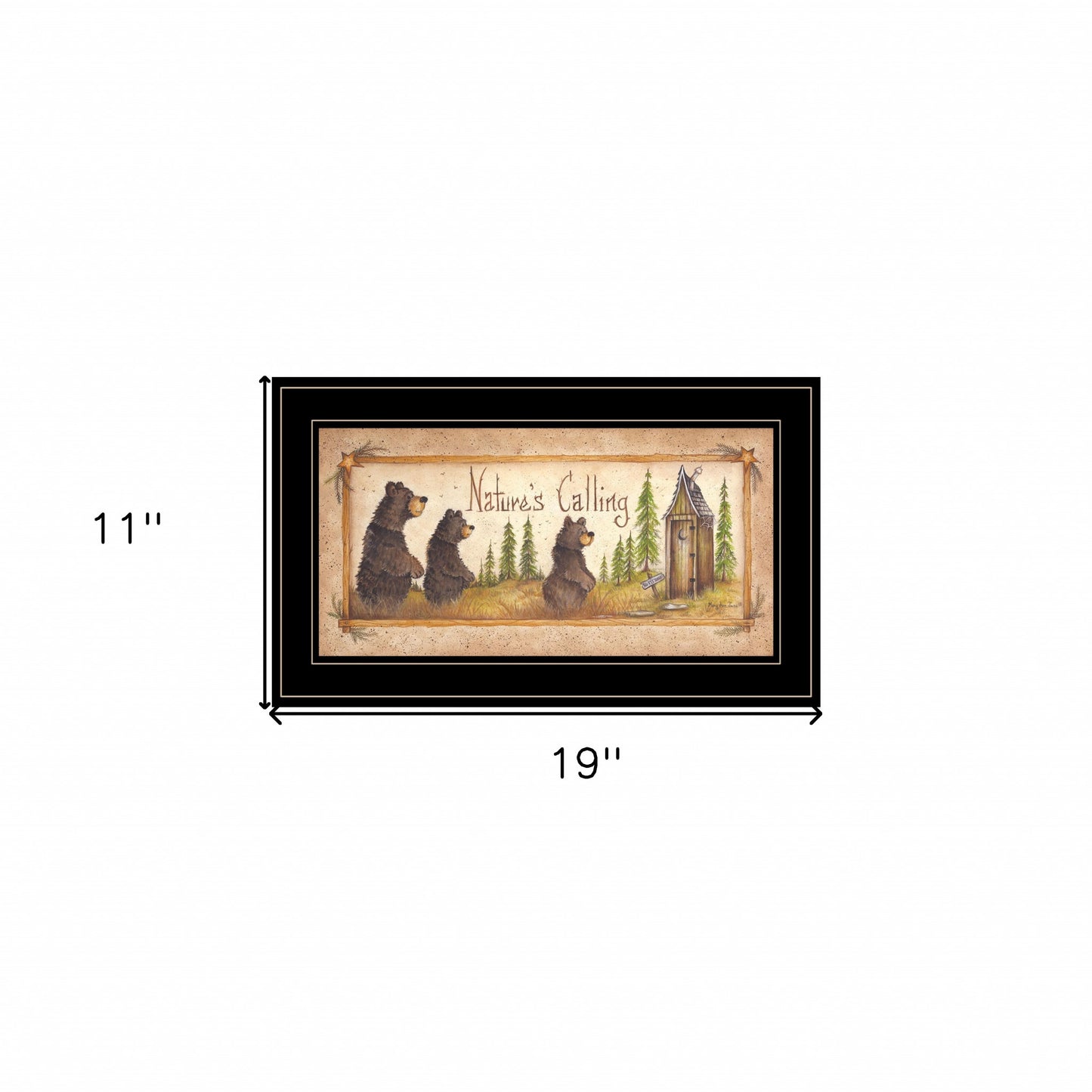 Natures Calling 3 Black Framed Print Wall Art
