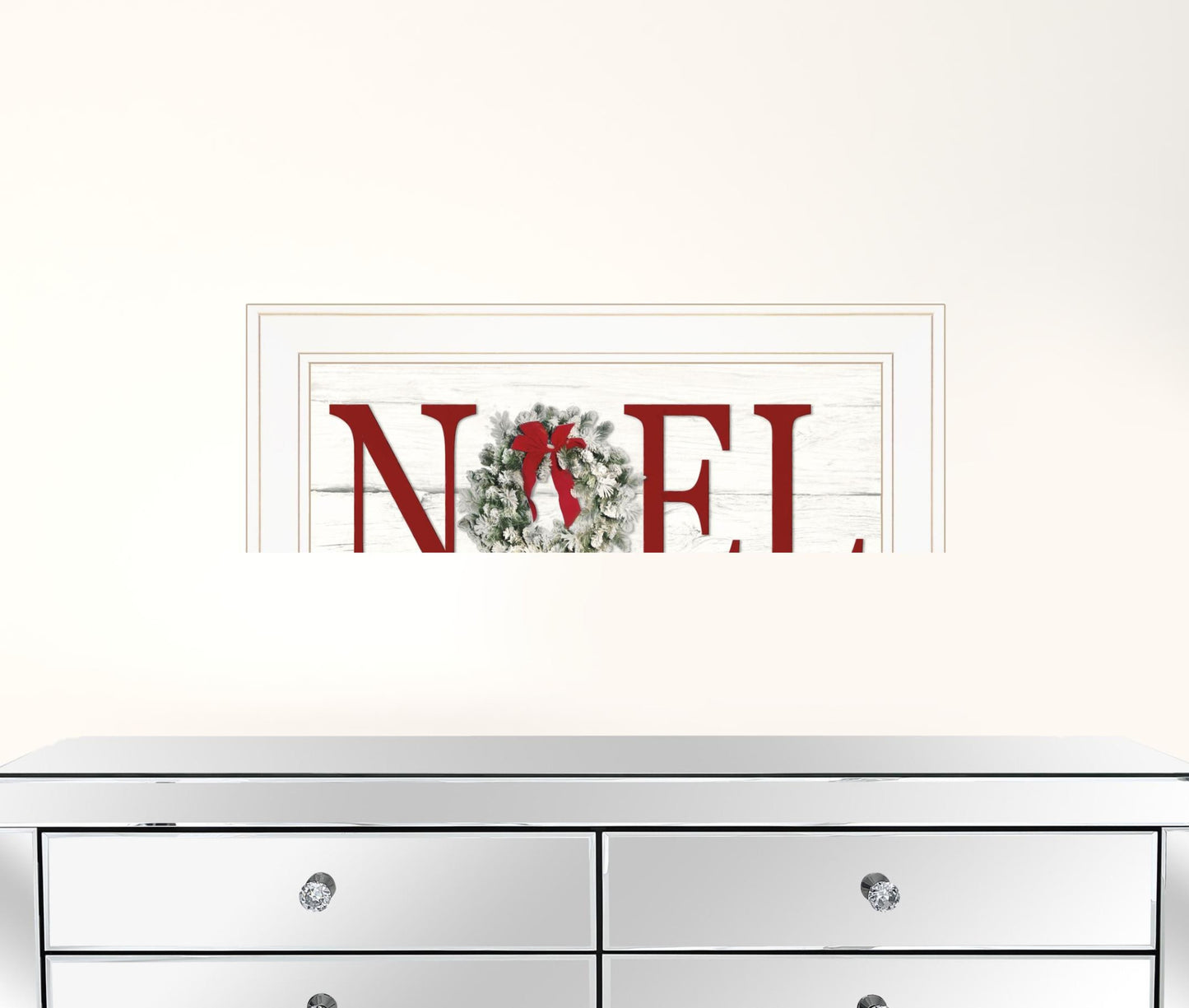 Christmas Noel 1 White Framed Print Wall Art
