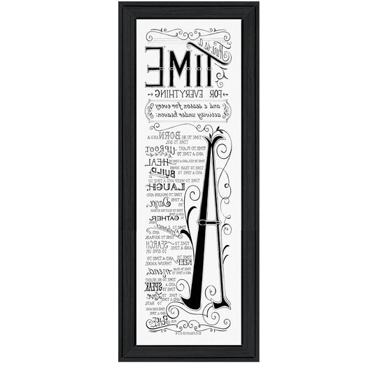 Time For Everything Black Framed Print Wall Art