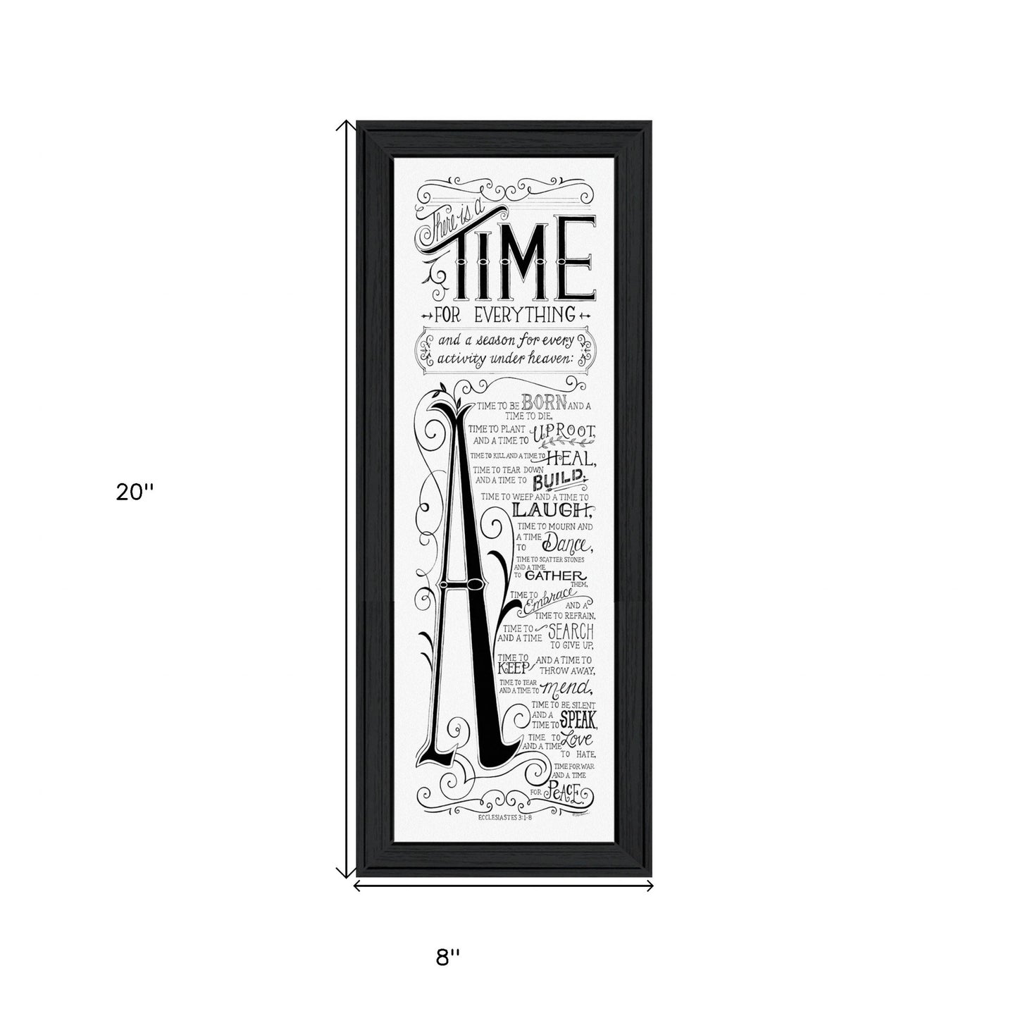 Time For Everything Black Framed Print Wall Art