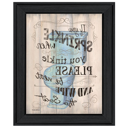 Bathroom Humor 6 Black Framed Print Wall Art