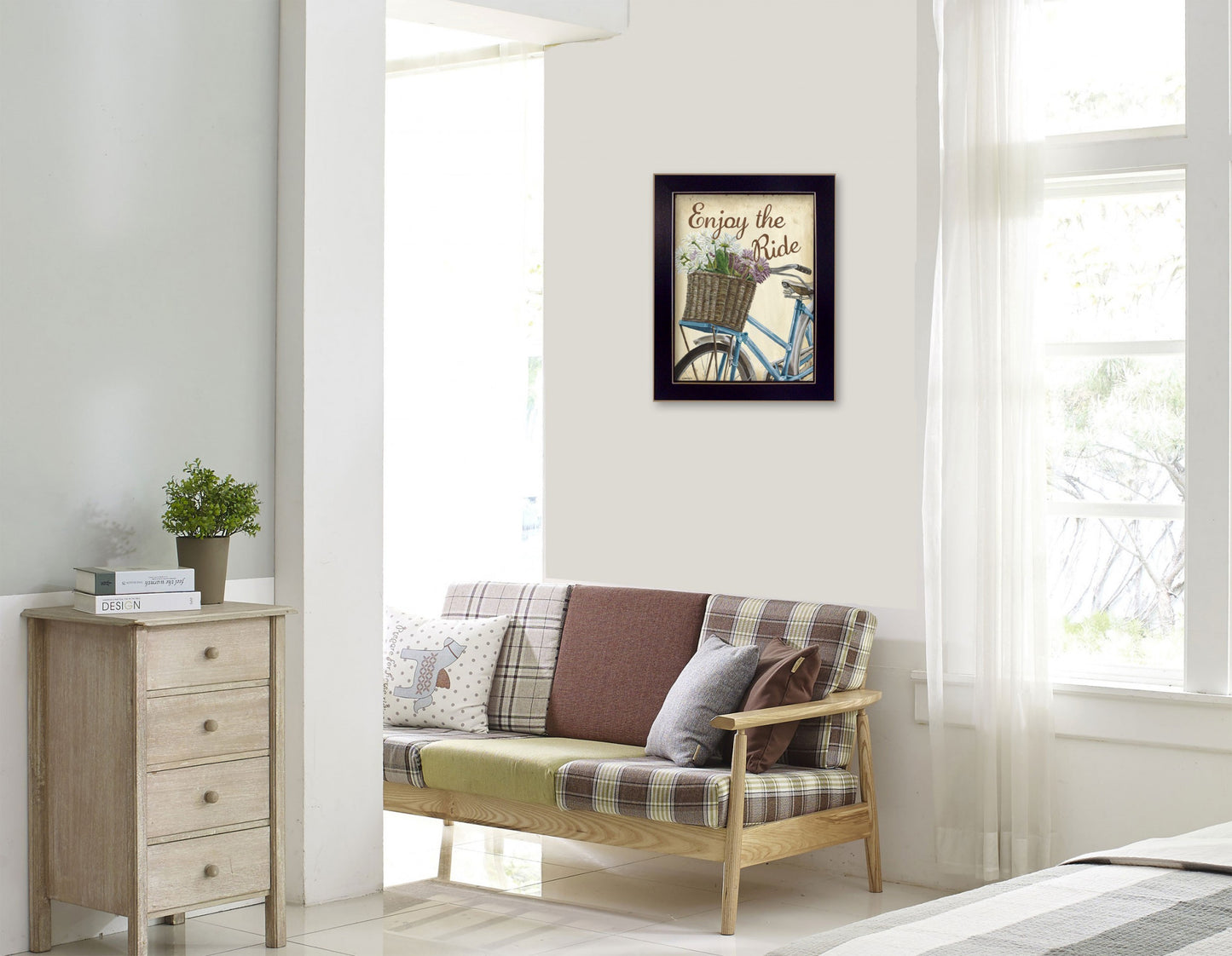 Enjoy The Ride Black Framed Print Wall Art