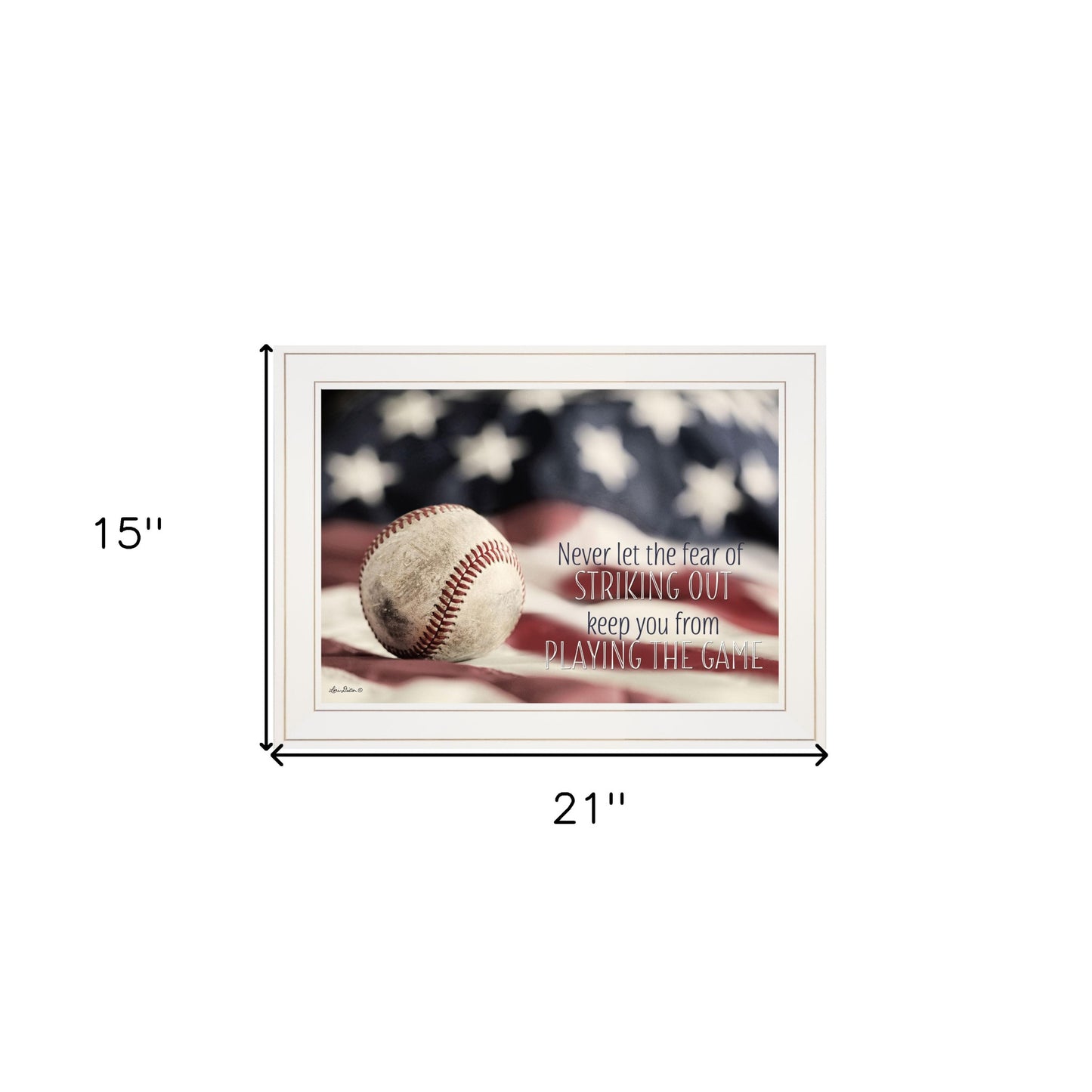 Baseball Playing The Game 1 White Framed Print Wall Art