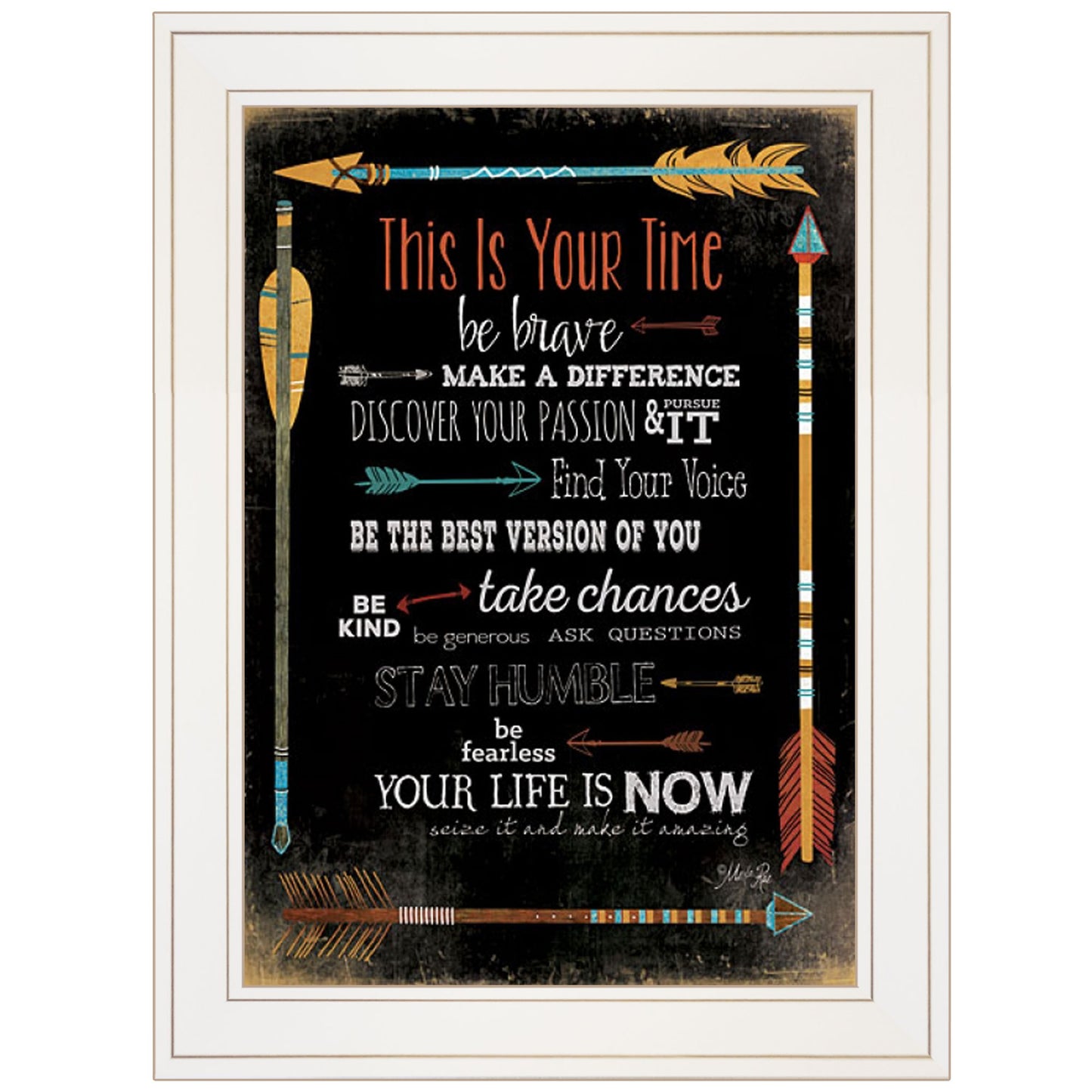 This Is Your Time 1 White Framed Print Wall Art