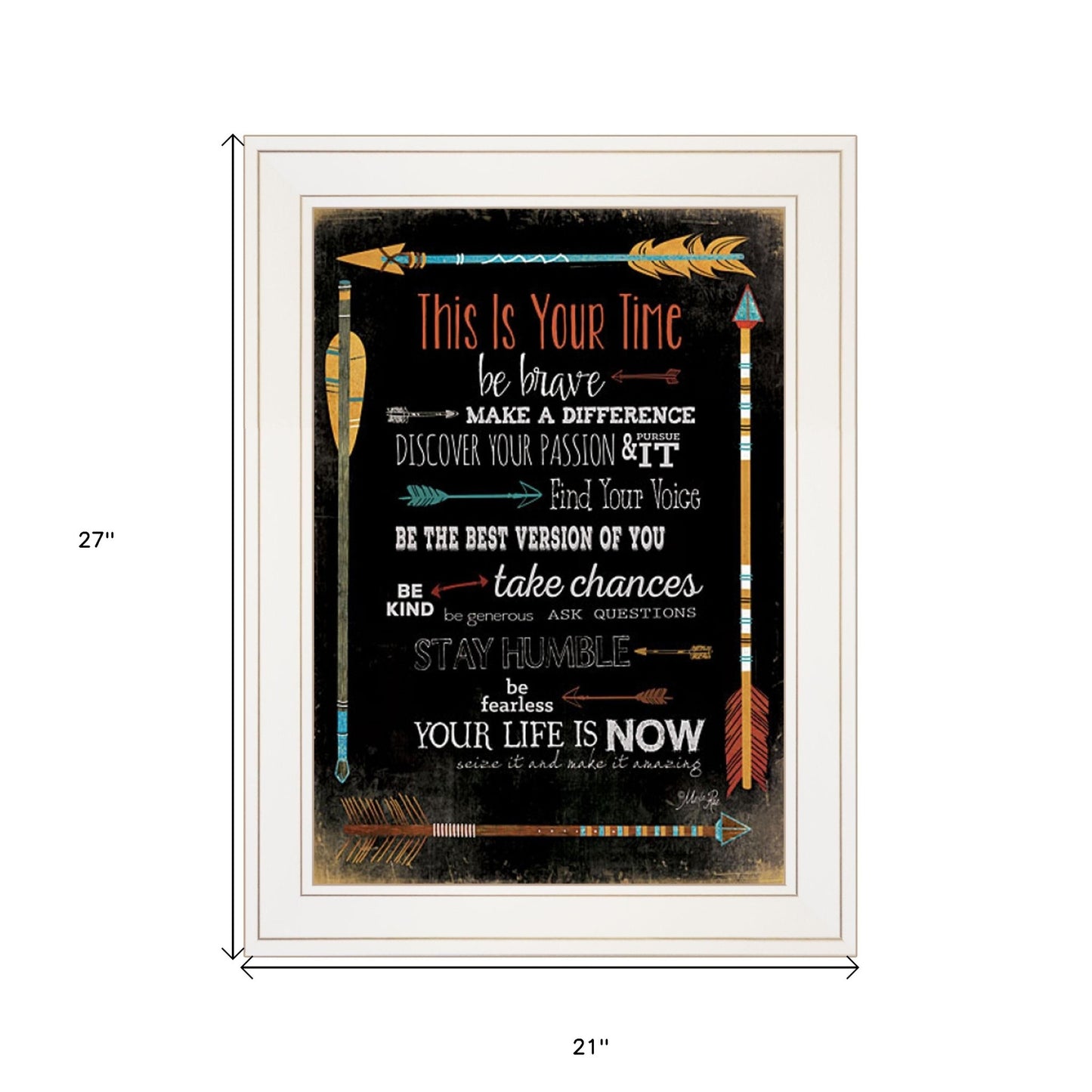 This Is Your Time 1 White Framed Print Wall Art