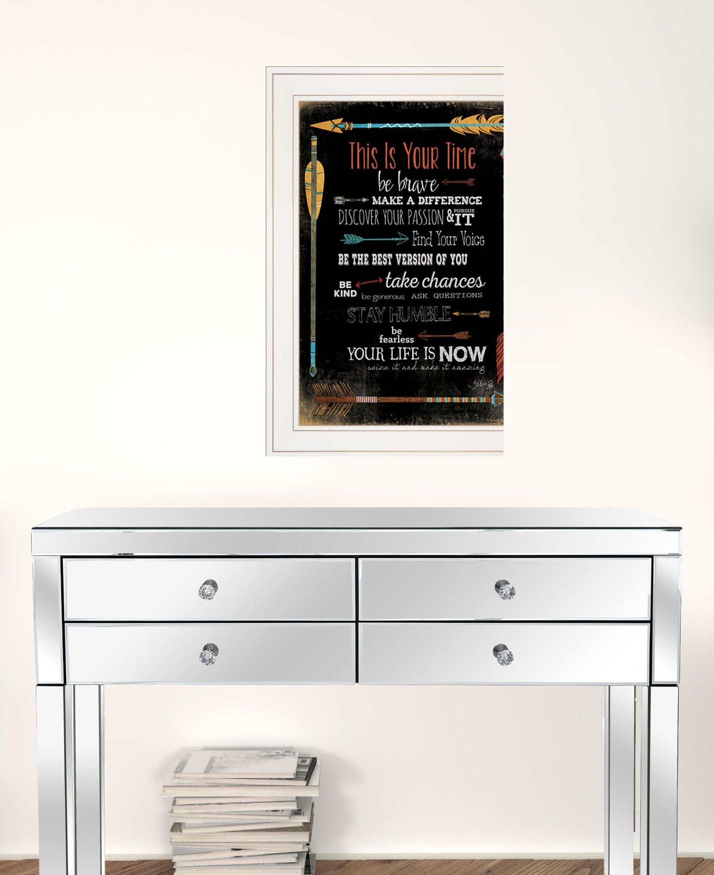 This Is Your Time 1 White Framed Print Wall Art