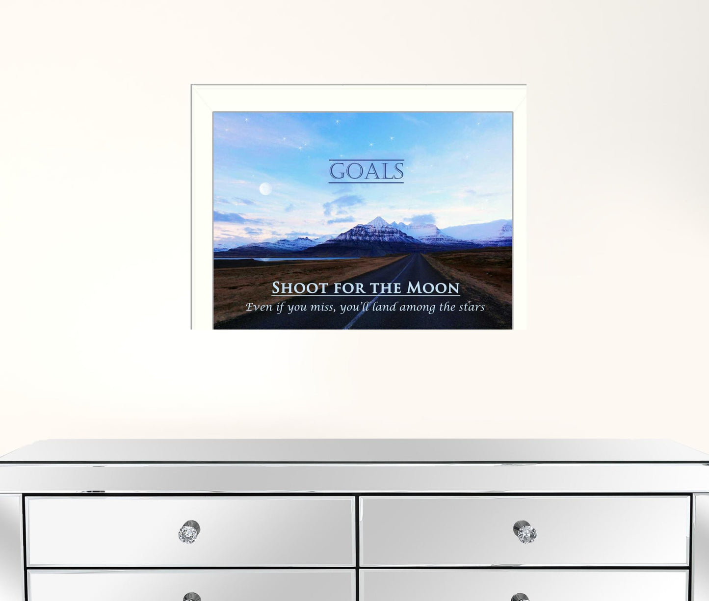 Goals 4 White Framed Print Wall Art