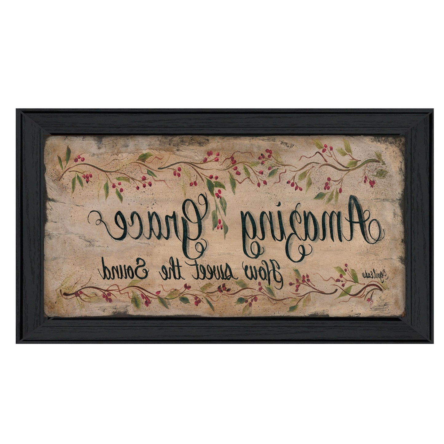 Amazing Grace 2 Black Framed Print Wall Art