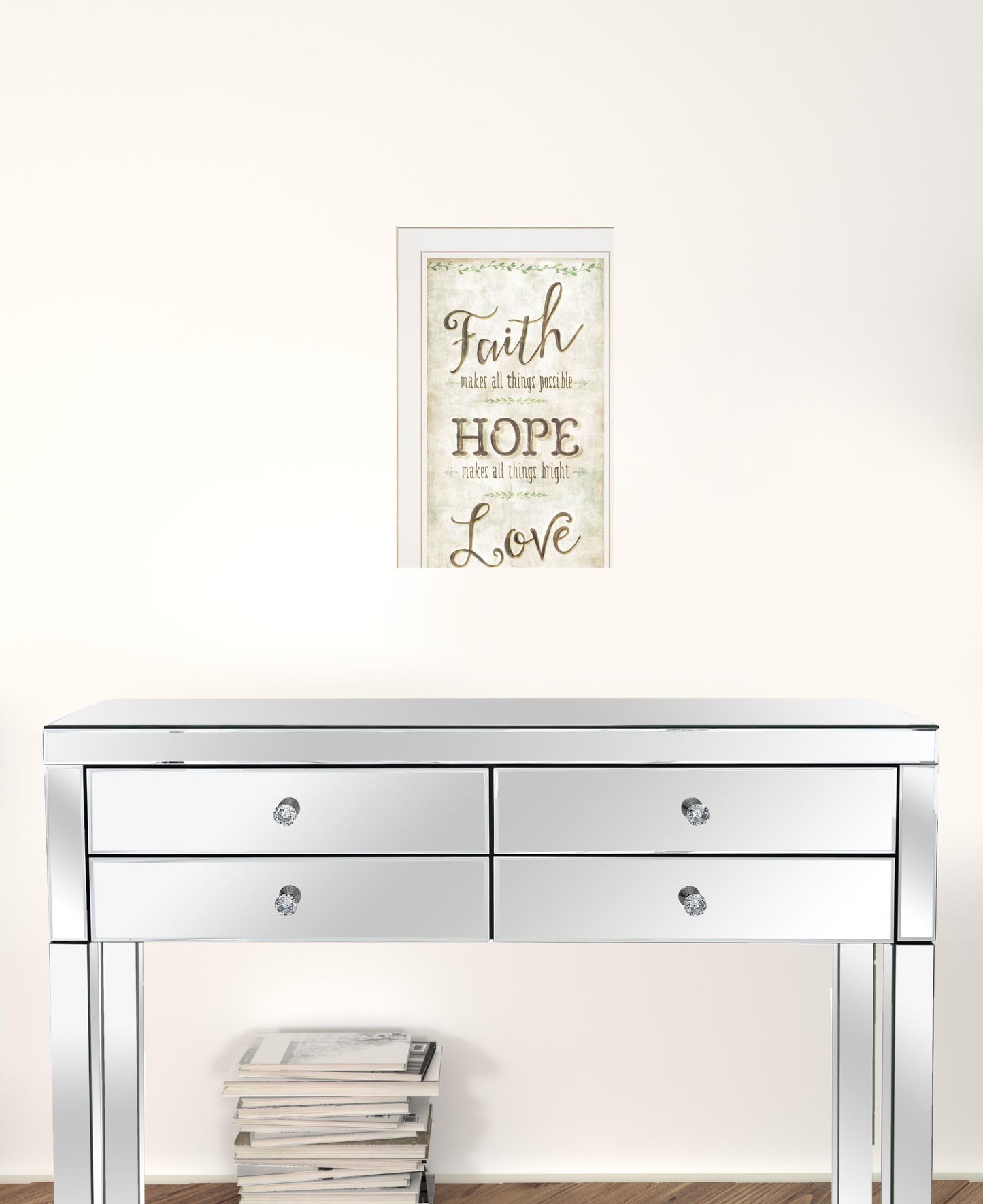 Set Of Two Faith Or Believe 1 White Framed Print Wall Art