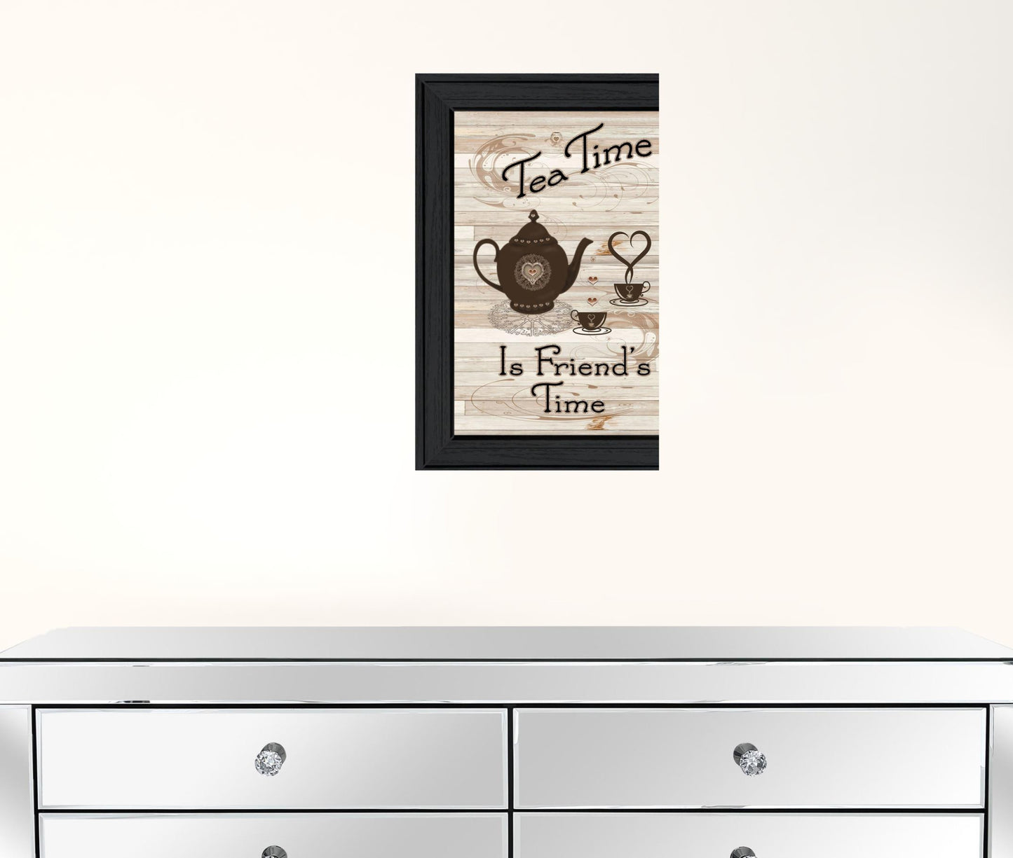 Tea Time 2 Black Framed Print Wall Art