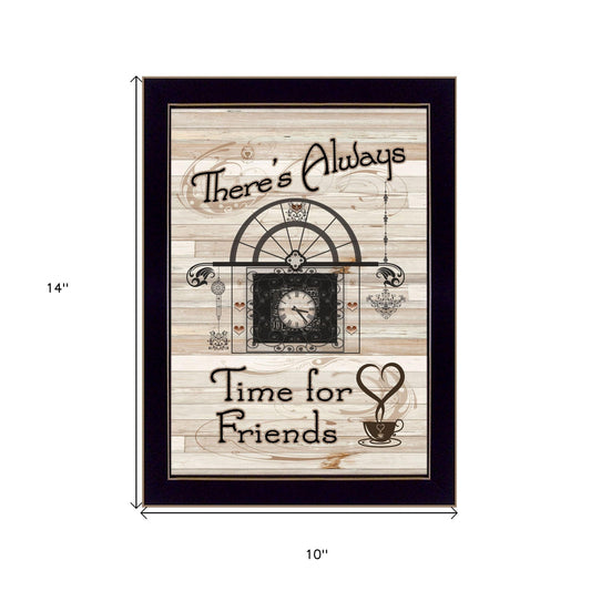 Time For Friends 3 Black Framed Print Wall Art