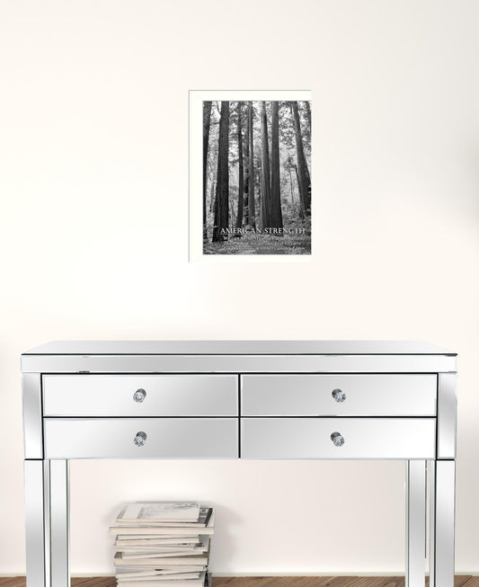 American Strength 6 White Framed Print Wall Art