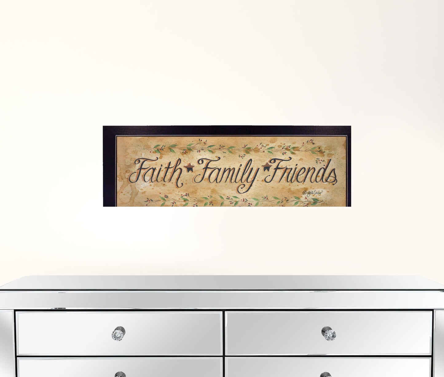 Set Of Two Faith*Family*Friends And This Chick Black Framed Print Wall Art