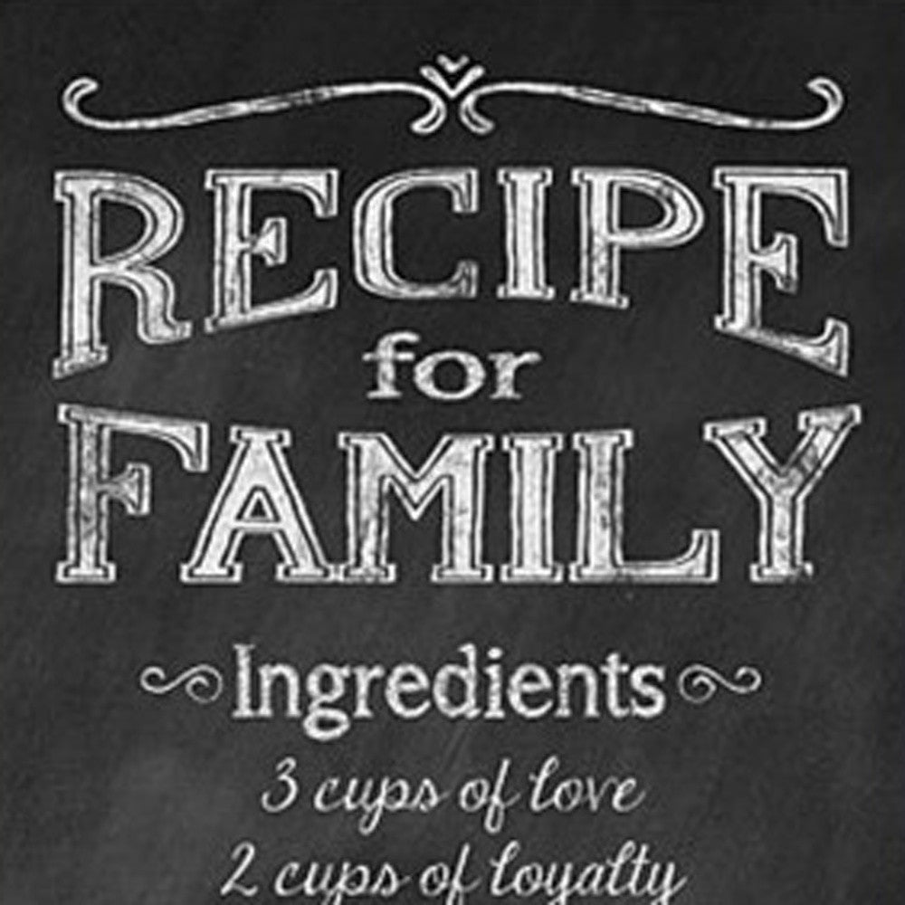 Set Of Two Family Recipe White Framed Print Wall Art