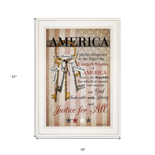 The Keys To Freedom 2 White Framed Print Wall Art