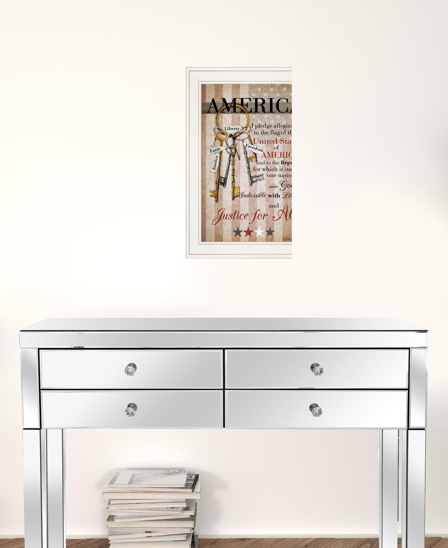 The Keys To Freedom 2 White Framed Print Wall Art