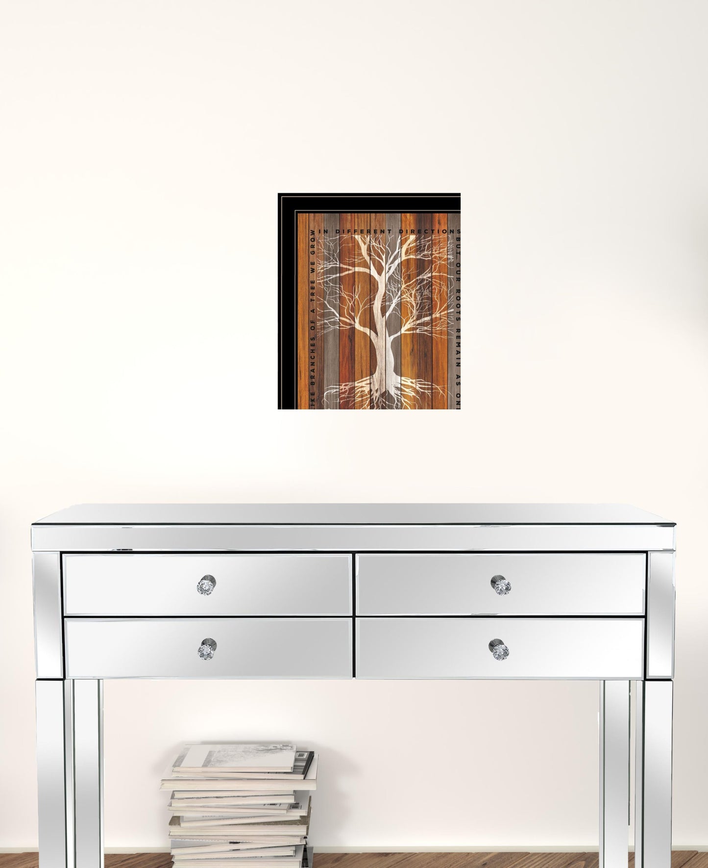 Set Of Two Family Tree Or Roots 2 Black Framed Print Wall Art