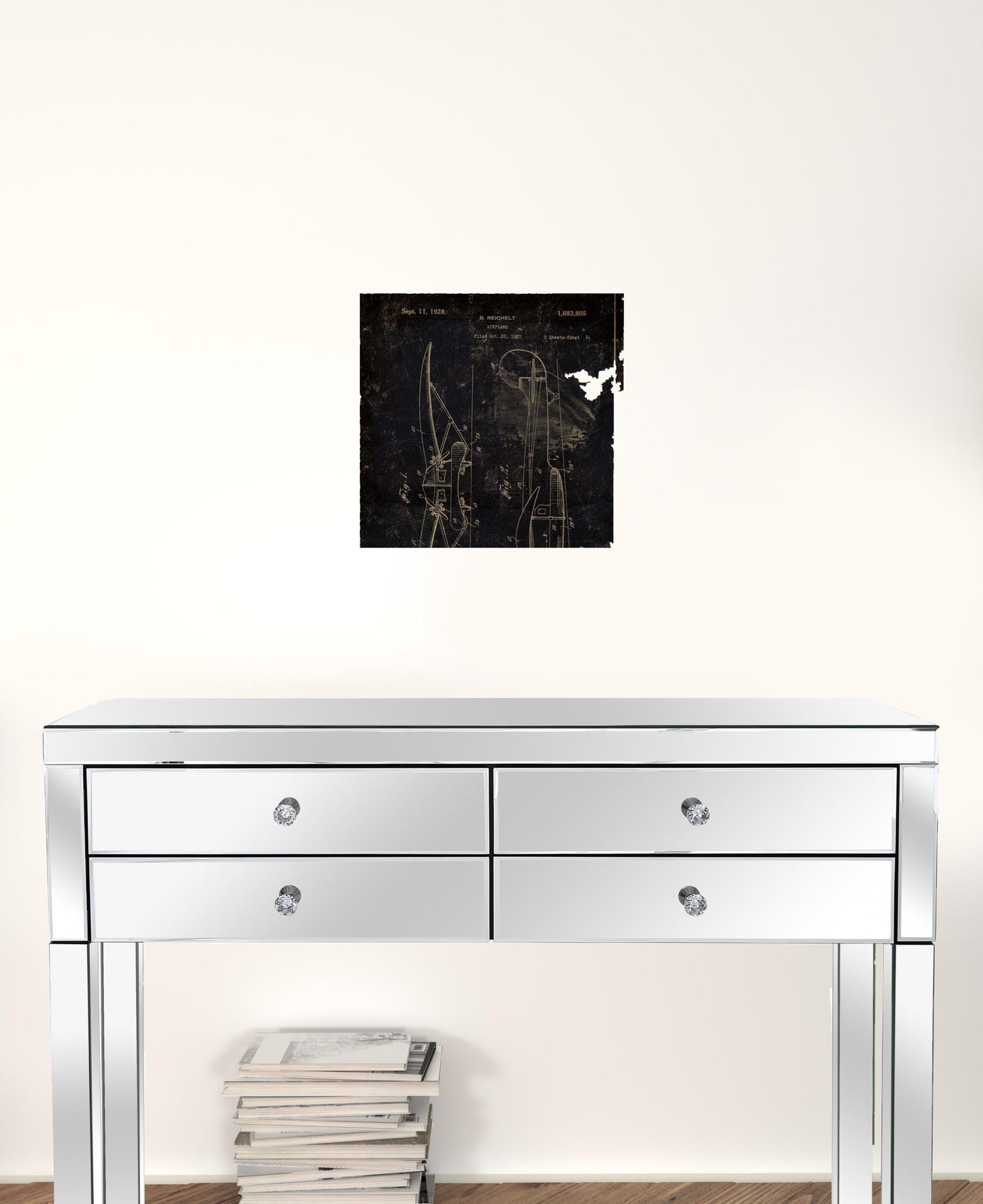 Set Of Two Airplane Patent I And Ii 1 White Framed Print Wall Art