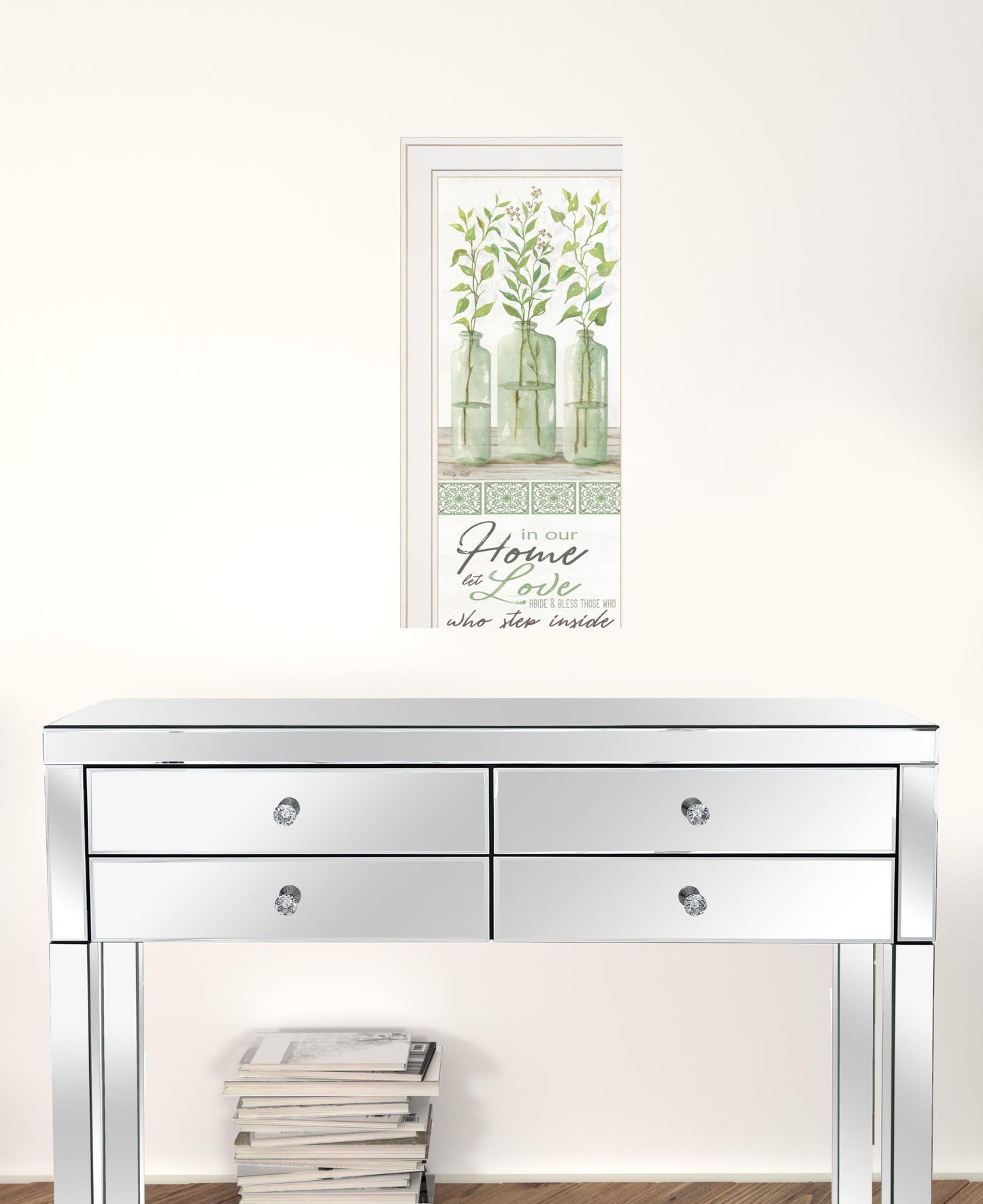 Set Of Two Home And Family White Framed Print Wall Art