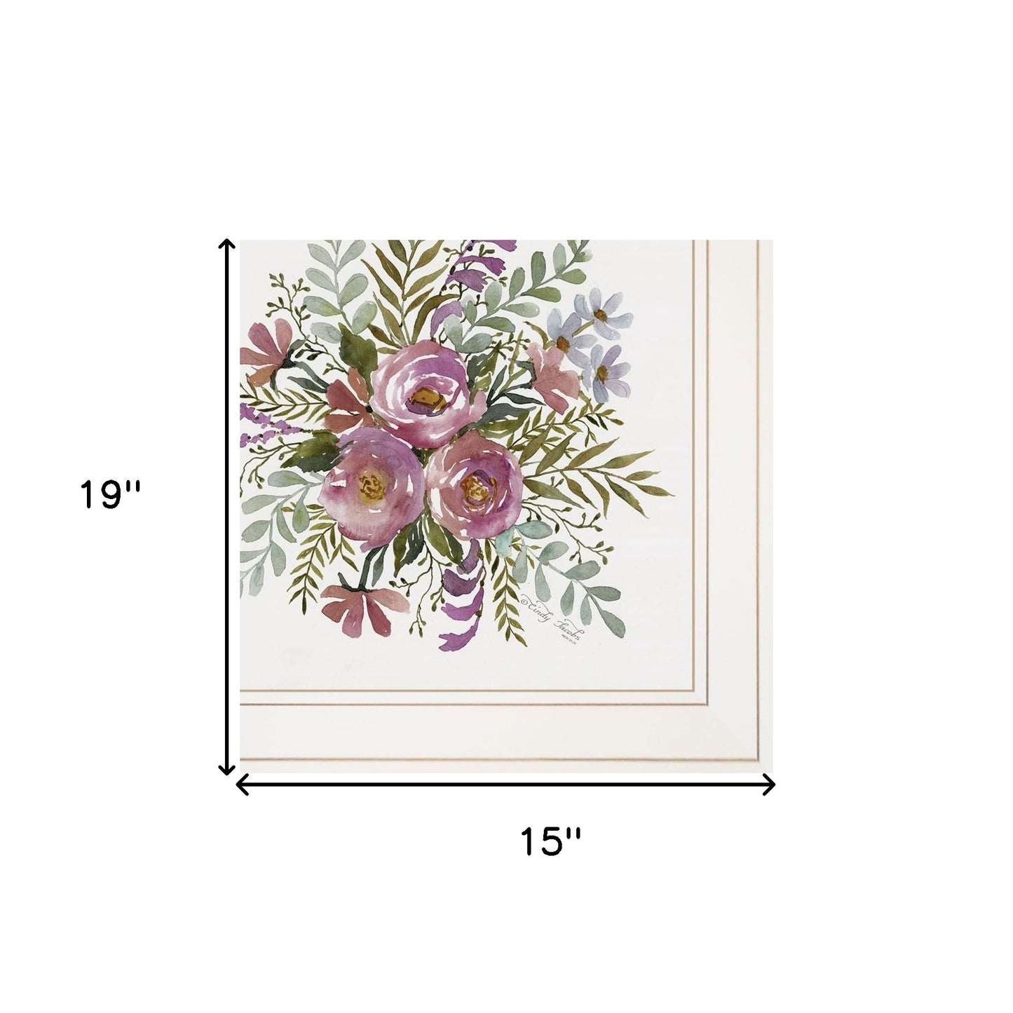 Set Of Two Floral Spray I And II White Framed Print Wall Art