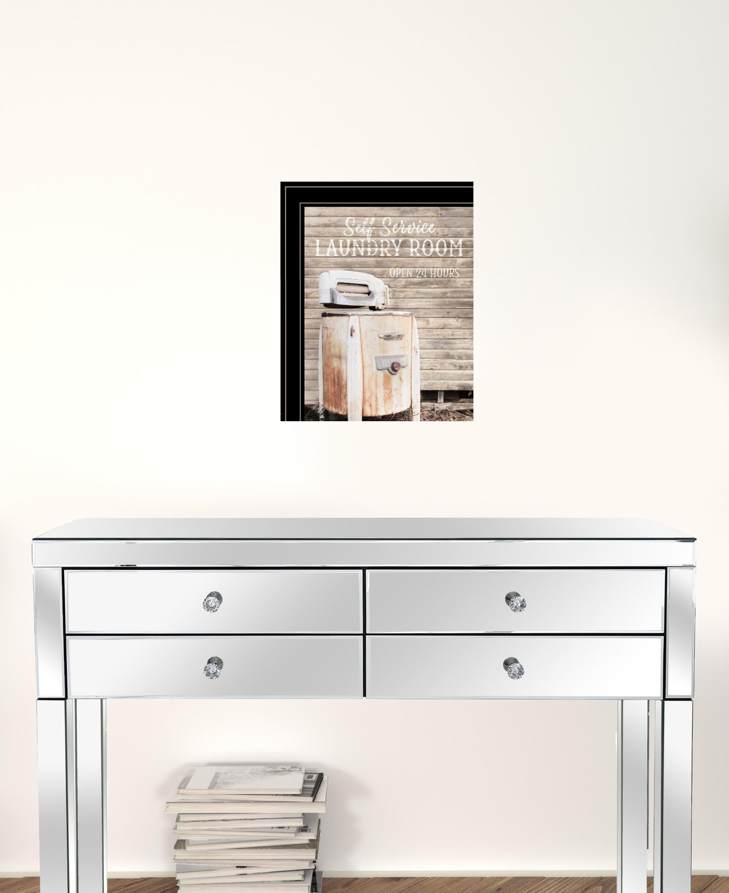 Set Of Two Laundry Room 2 Black Framed Print Bathroom Wall Art