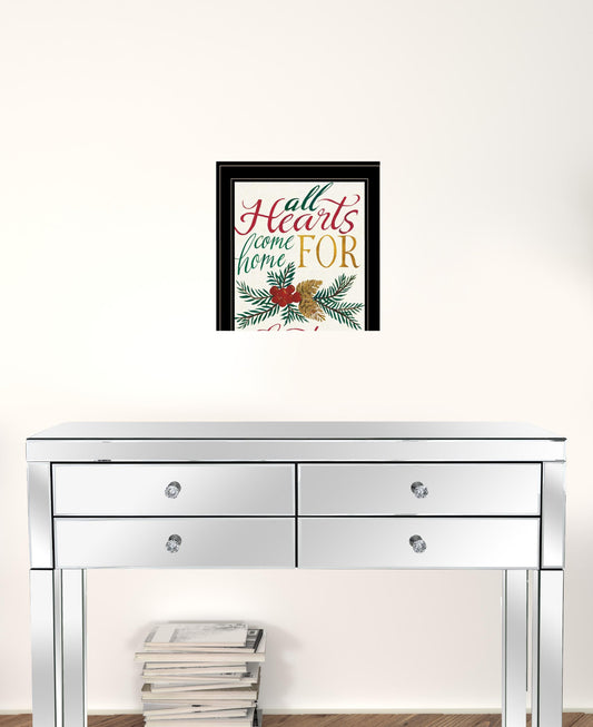 Set Of Two Come Home For Christmas 2 Black Framed Print Wall Art