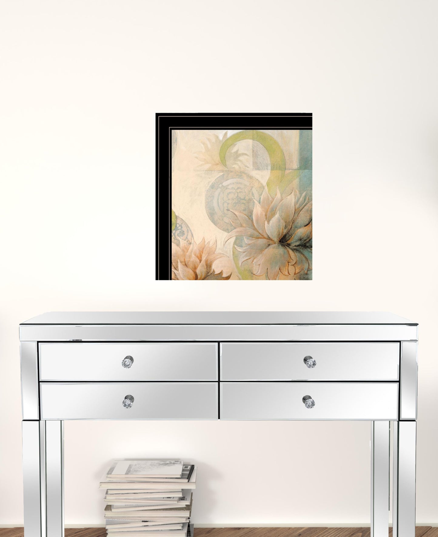 Set Of Two Meandering Flowers I And II 2 Black Framed Print Wall Art