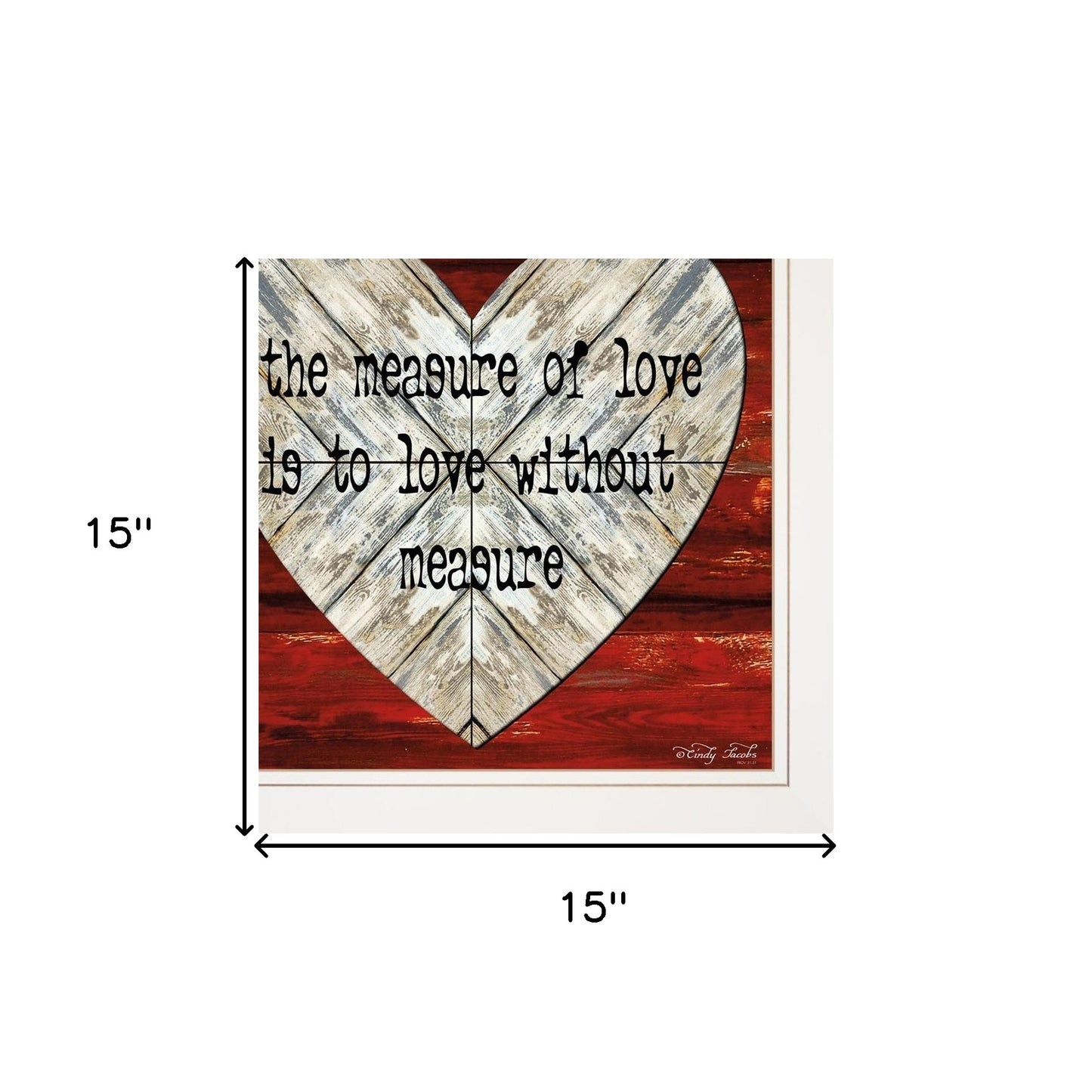 Set Of Two Love Without Measure White Framed Print Wall Art