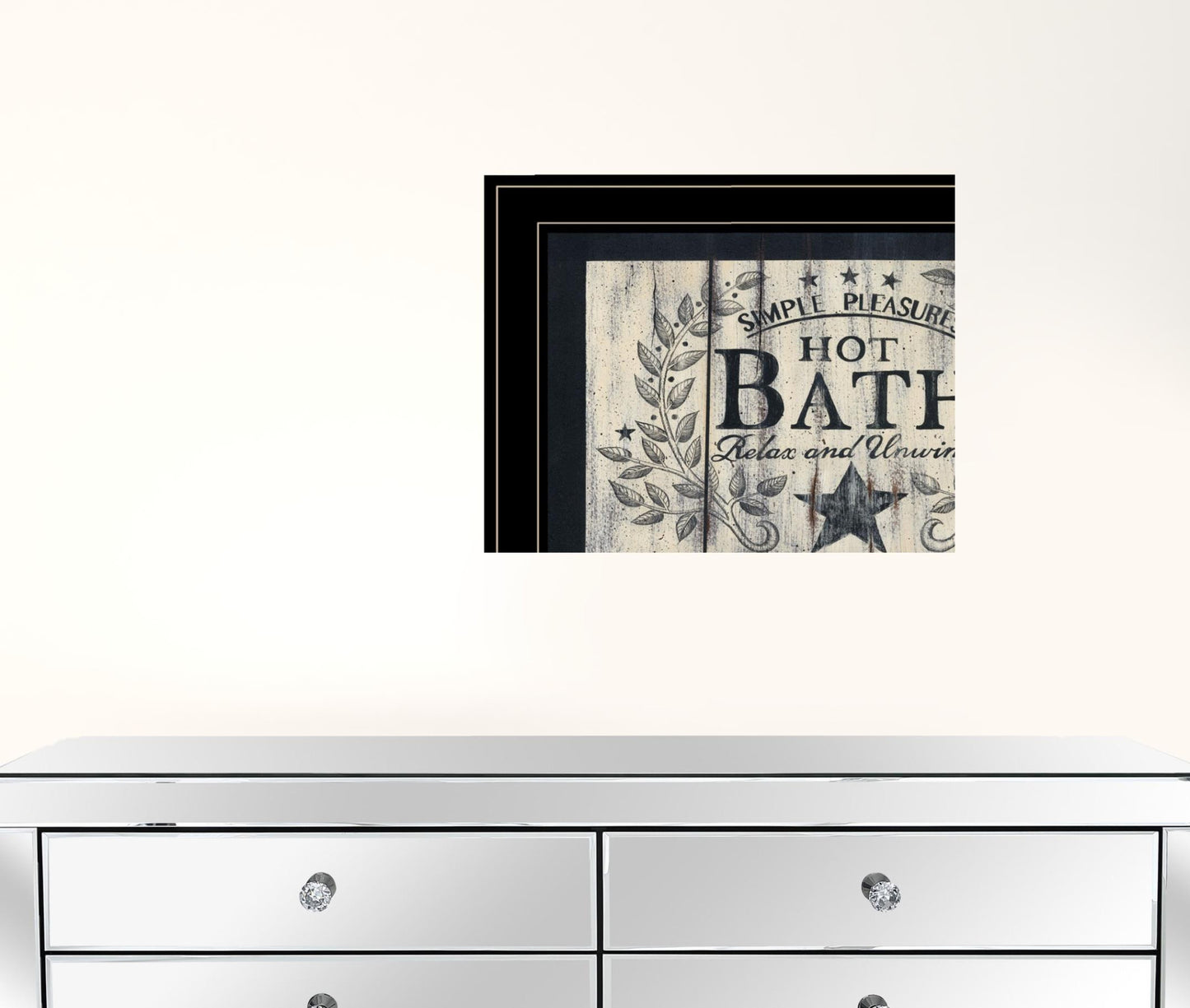 Set Of Two Hot Bath 8 Black Framed Print Wall Art