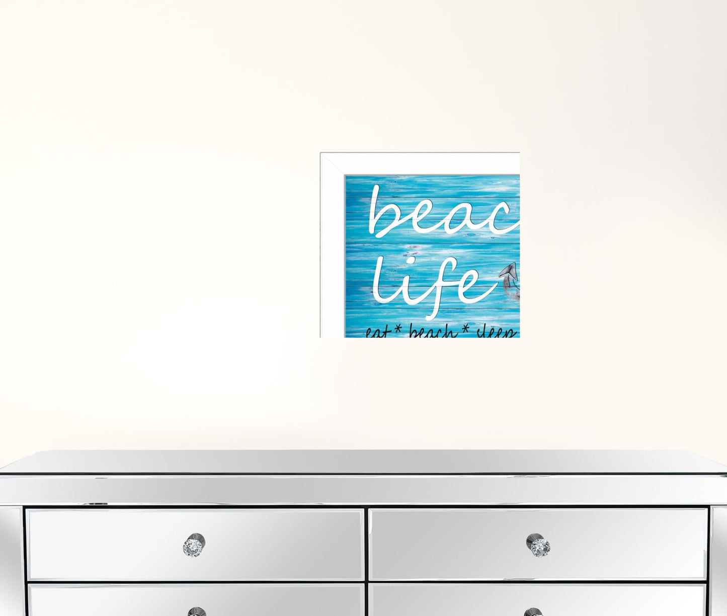 Set Of Two Beach Life 3 White Framed Print Wall Art